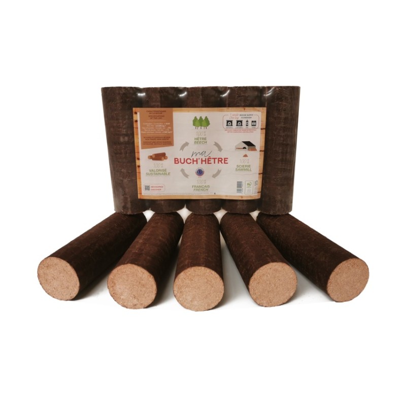 Bûches densifiées 100% HÊTRE