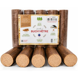 Bûches densifiées 100% hêtre