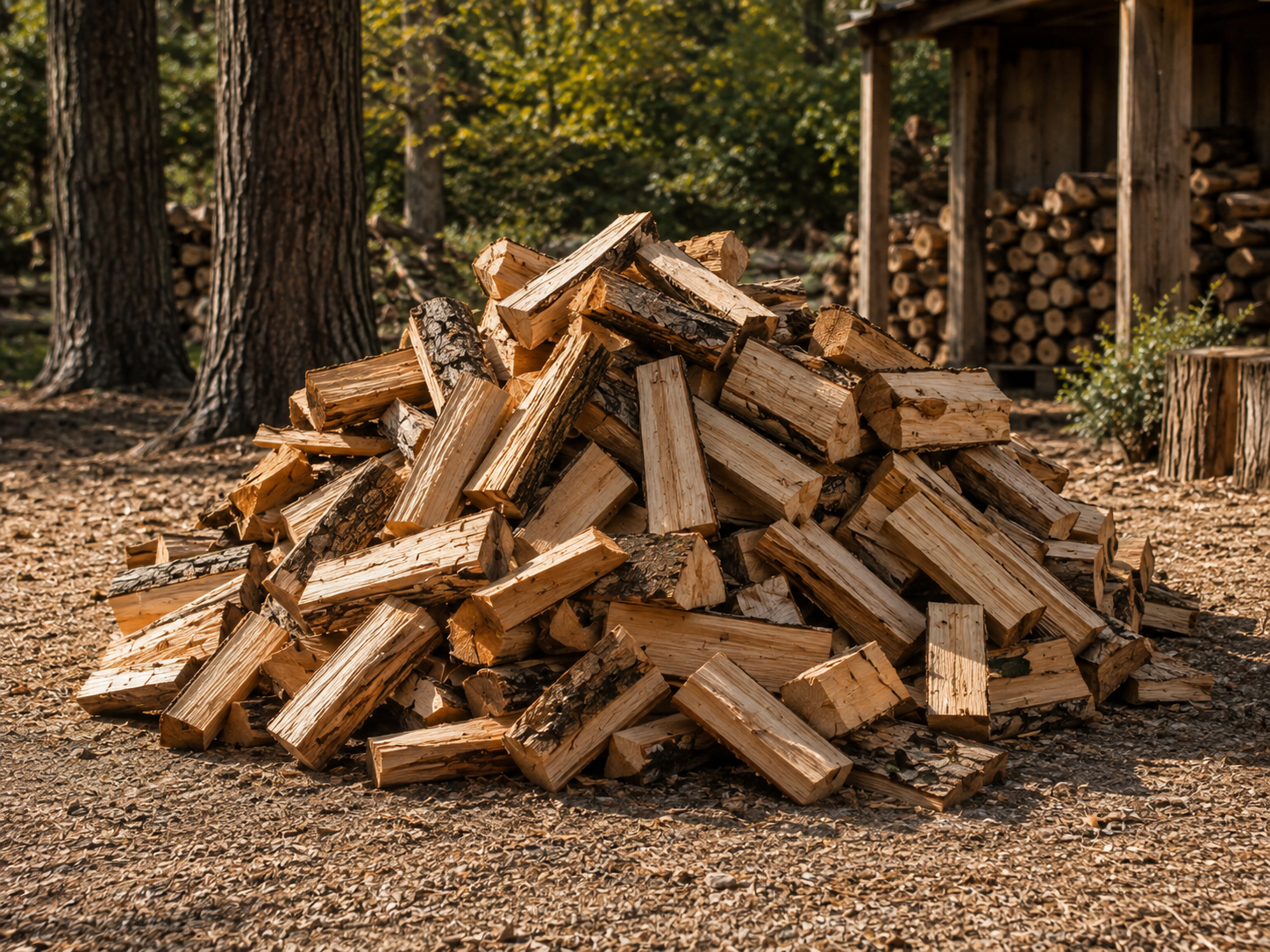 Tas de bois vrac