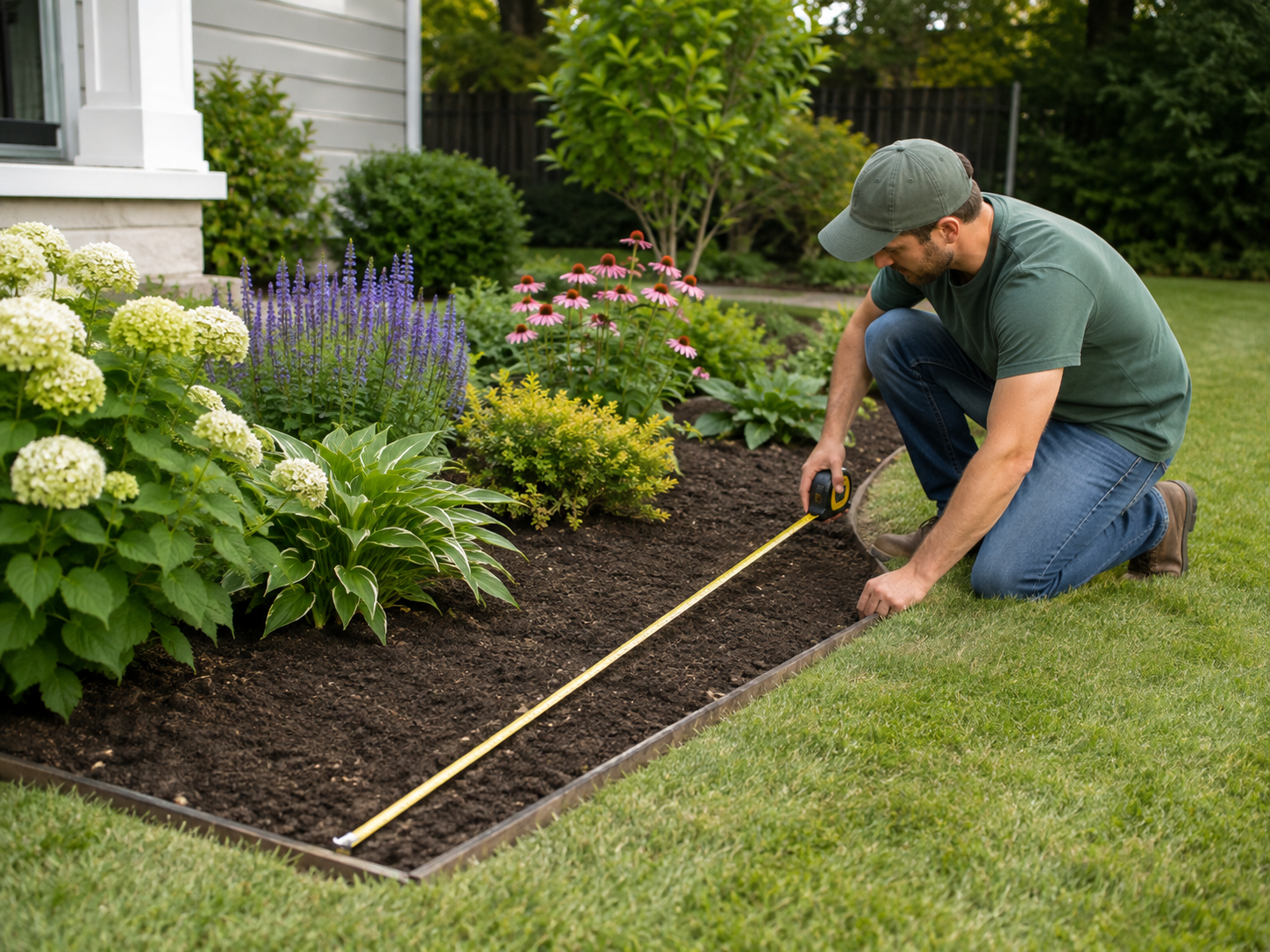 Homme dans son jardin